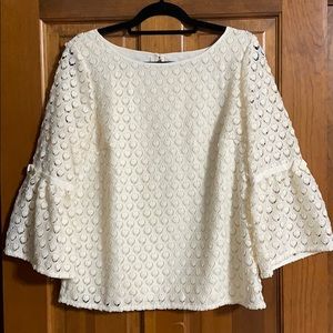 Talbots White/Ivory Lace Top